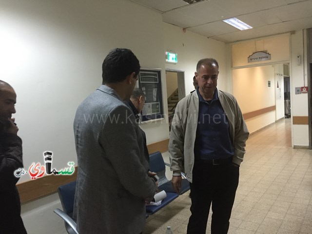 الرئيس عادل بدير ونوابه  في مُعايدة مرضية للسيد نكسون فريج والعديد من مرضى كفرقاسم في مستشفى هشارون